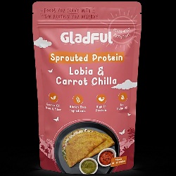 Gladful Lobia And Carrot Chilla Mix Sprouted Protein 200 g