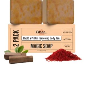 Ghar Soaps in removing Body Tan Magic Soap PACK OF 2 EACH 100GM