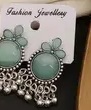 Private Label Trending Earrings For Women GreenColour
