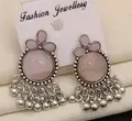 Private Label Trending Earrings For Women Pink Colour