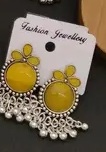 Private Label Trending Earrings For Women Yellow Colour