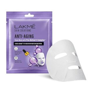 Lakme Solutions Sheet Mask Anti Aging with Pro Retinol C Complex 25ml