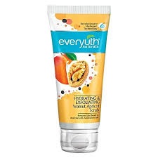 Everyuth Naturals Hydrating And Exfoliating Walnut Apricot Scrub No Harmful Chemicals 50 g Tube