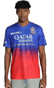 Private Label Polyester Regular Fit Official IPL T Shirts Red And Blue Colour 18 Size