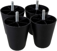Private Label Plastic Sofa Legs Black 14 Pcs
