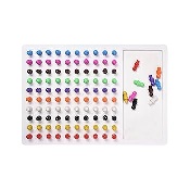 Private Label Kids Pegboard Game with 100 Colorful Plastic Pegs For Creative Play