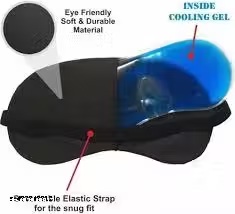 Private Label Eye Mask with Gel Soft Black