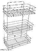 Private Label Stainless Steel 3 Layer Corner Storage Rack