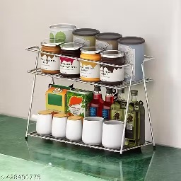Private Label Stainless Steel 2 Tier Spice Rack For Kitchen