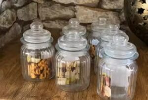Private Label Glass Container Jar PACK OF 6