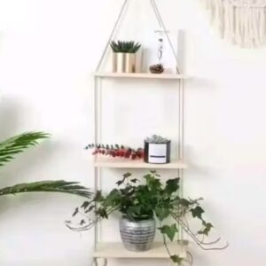 Private Label Wall Hanging Shelf Pine Wood 3 LYER