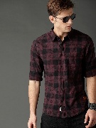 Roadster Mens Maroon Shirts S Size