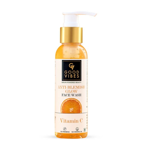 GOOD VIBES Anti Blemish Glow face Wash Vitamin C Serum Powered 200ml
