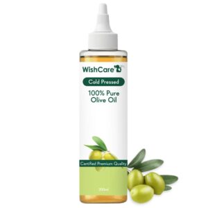 WishCare Pure Premium Cold Pressed Olive Oil for Hair Skin 200ml
