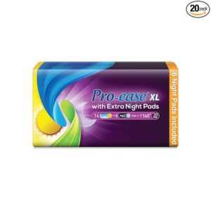 Pro Ease Day And Night Sanitary Pads Combo Pack Pack of 20 Pads