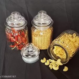 Private Label Glass Container Jar Exquisite Glassware Pack Of 3