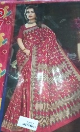 Private Label Womens Regular Use Printed Cotton Saree Multicolour