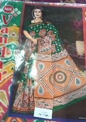 Private Label Womens Regular Use Printed Cotton Saree Multicolour