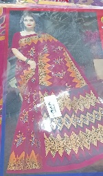 Private Label Womens Regular Use Printed Cotton Saree Multicolour
