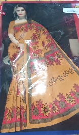 Private Label Womens Regular Use Printed Cotton Saree Multicolour