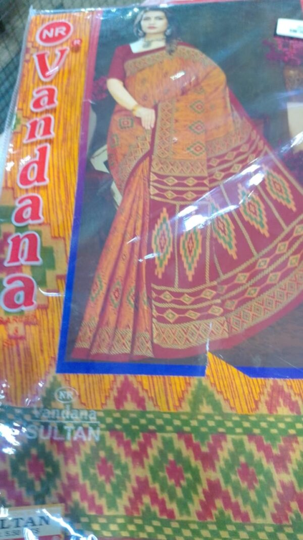 Private Label Womens Regular Use Printed Cotton Saree Multicolour