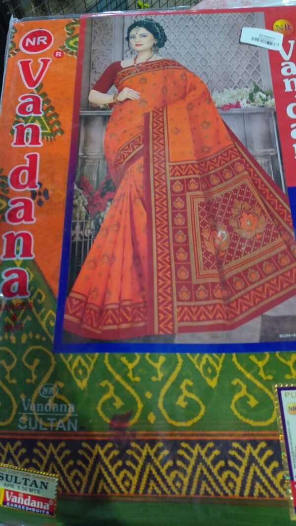 Private Label Womens Regular Use Printed Cotton Saree Multicolour