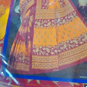 Private Label Womens Regular Use Printed Cotton Saree Multicolour