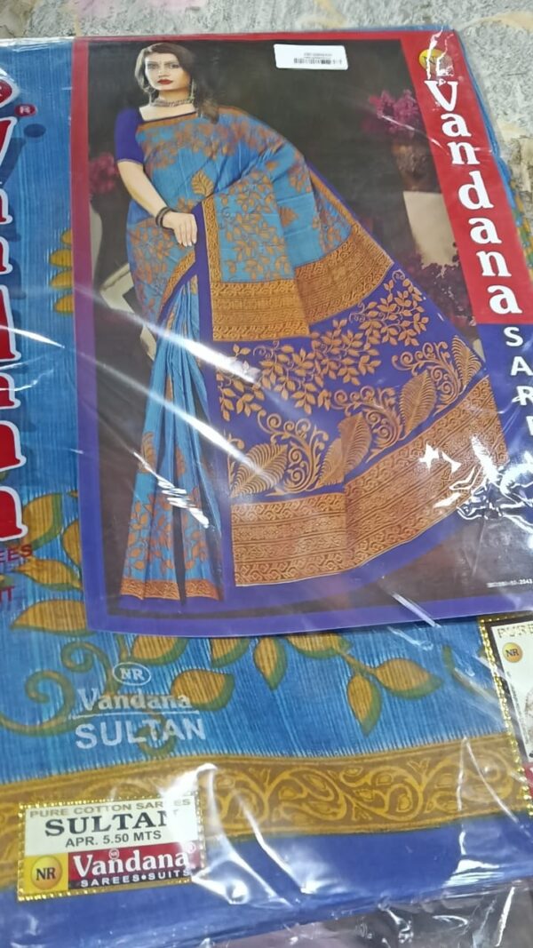 Private Label Womens Regular Use Printed Cotton Saree Multicolour
