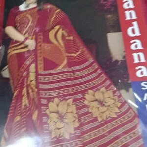 Private Label Womens Regular Use Printed Cotton Saree Multi Colour