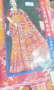 Private Label Womens Regular Use Printed Cotton Saree Multicolour