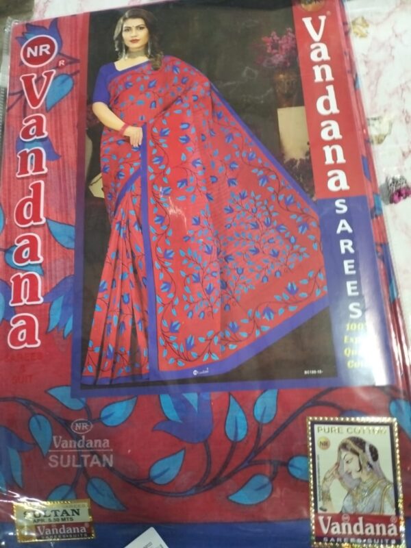 Private Label Womens Regular Use Printed Cotton Saree Multicolour