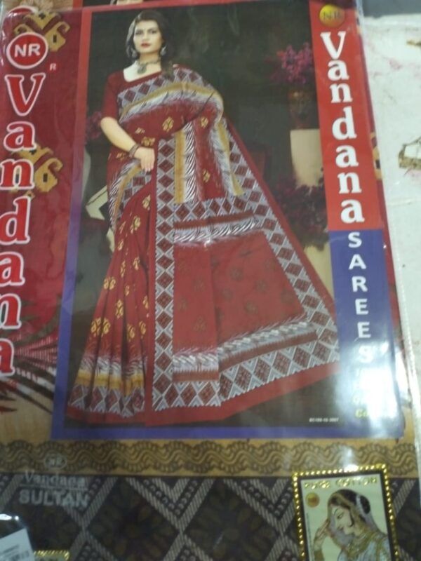 Private Label Womens Regular Use Printed Cotton Saree Multicolour