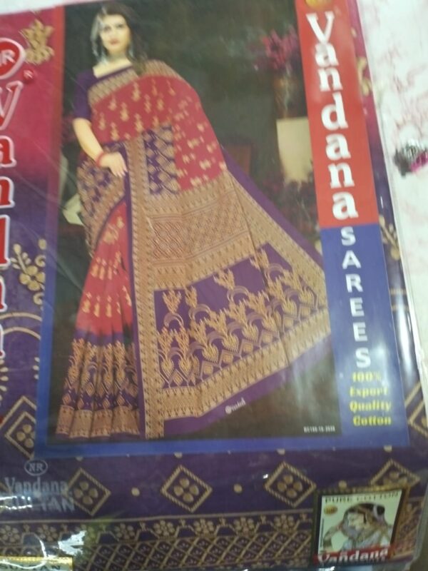 Private Label Womens Regular Use Printed Cotton Saree Multicolour