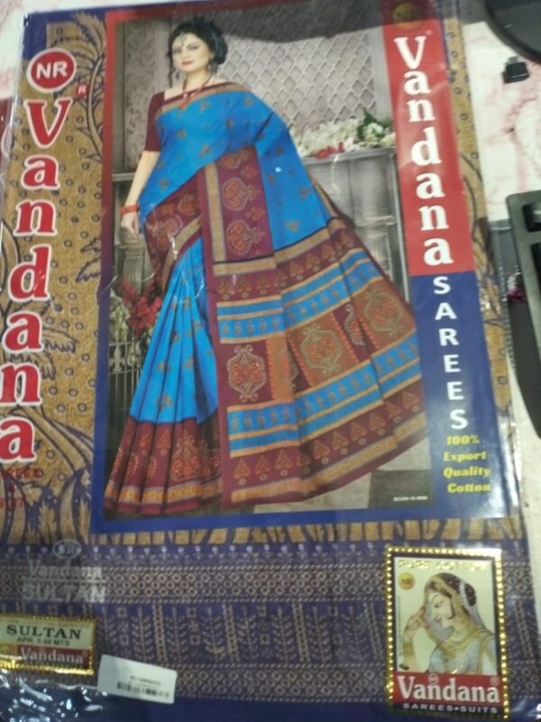 Private Label Womens Regular Use Printed Cotton Saree Multicolour