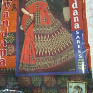 Private Label Womens Regular Use Printed Cotton Saree Multicolour