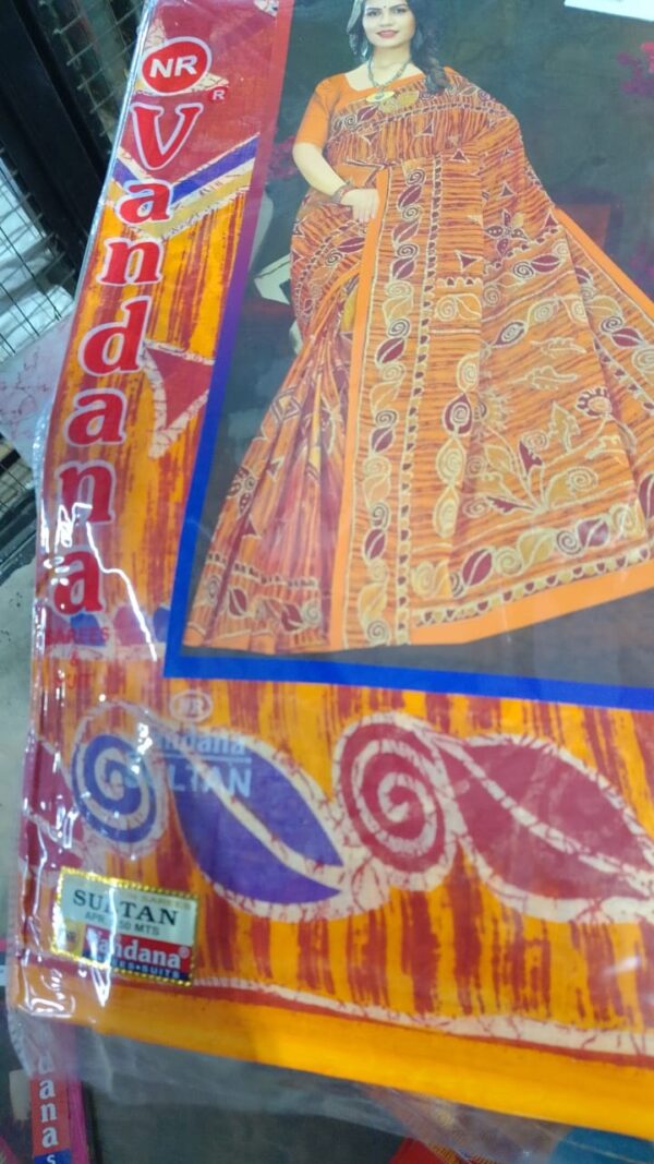 Private Label Womens Regular Use Printed Cotton Saree Multicolour