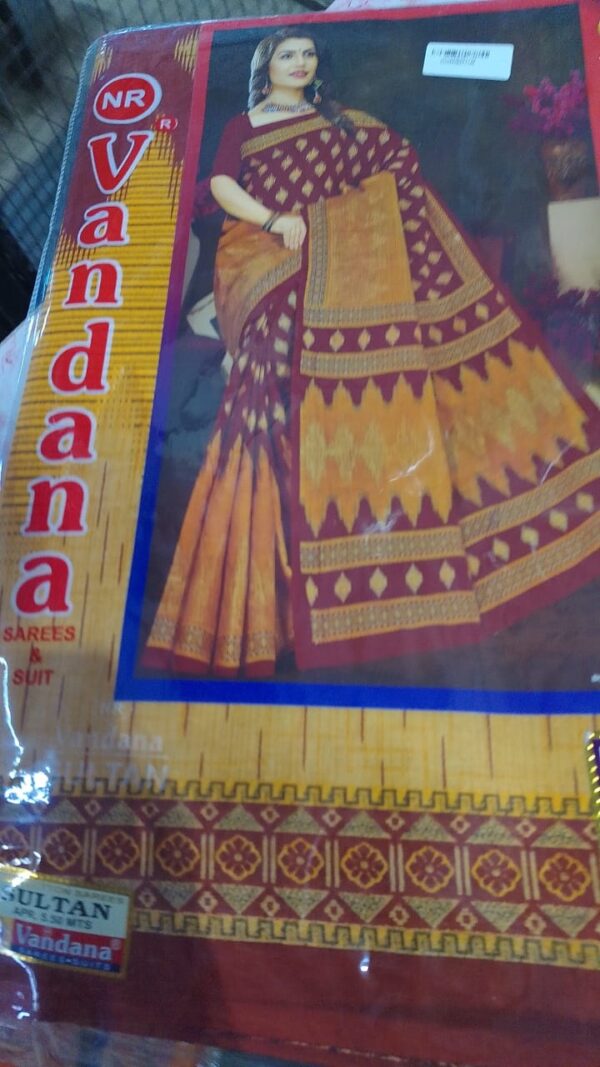 Private Label Womens Regular Use Printed Cotton Saree Multicolour