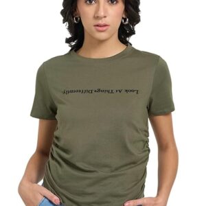 People by Pantaloons Womens Top Olive Colour S size