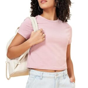 People by Pantaloons Womens Boxy Fit Top Dawn Pink XS Size