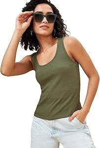 People by Pantaloons Womens Slim Fit Top Cypress M Size