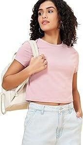 People by Pantaloons Womens Boxy Fit Top Dawn Pink XL Size