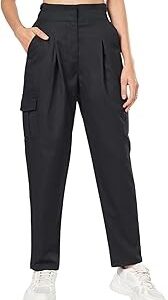 People by Pantaloons Womens Relaxed Pants Black XS Size