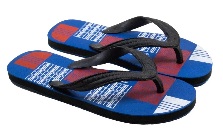 Private Label Unisex Printed Lightweight Flip Flop Hawai Slipper Blue 9 Size