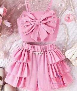 Private Label Top And Bottom Set Pink 16 Size