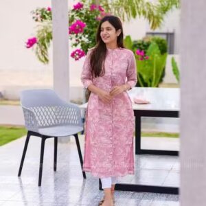 Siyahi Women Pink Colour Priented Kurti S Size