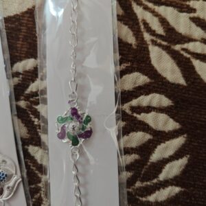 Private Label Silver Colour Rakhi