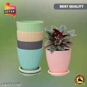 Private Label Pack of 5 Multi Color Flower Pots