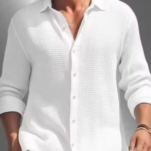Private Label New Fashionable Regular Stylish Full Shirt White Coloue XL Size