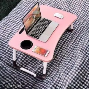 Private Label Foldable Wooden Mini Laptop Pink