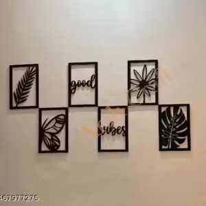 Private Label Arsh Craft Wooden Wall Decor Hangings Pack Of 6